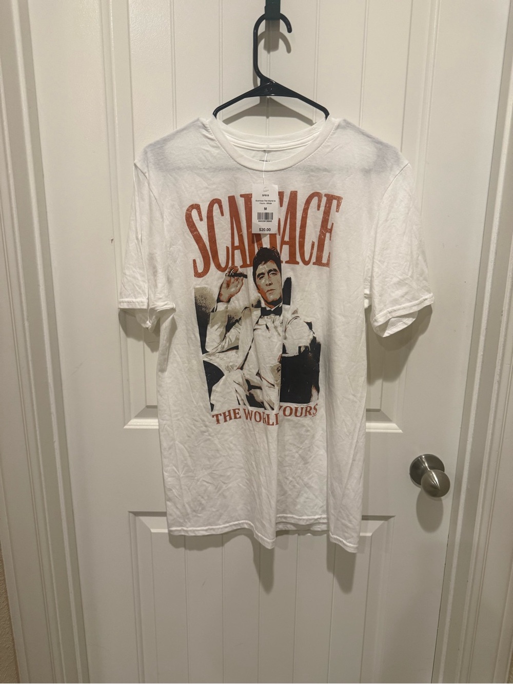 Scarface-Themed Short Sleeve Tee - White